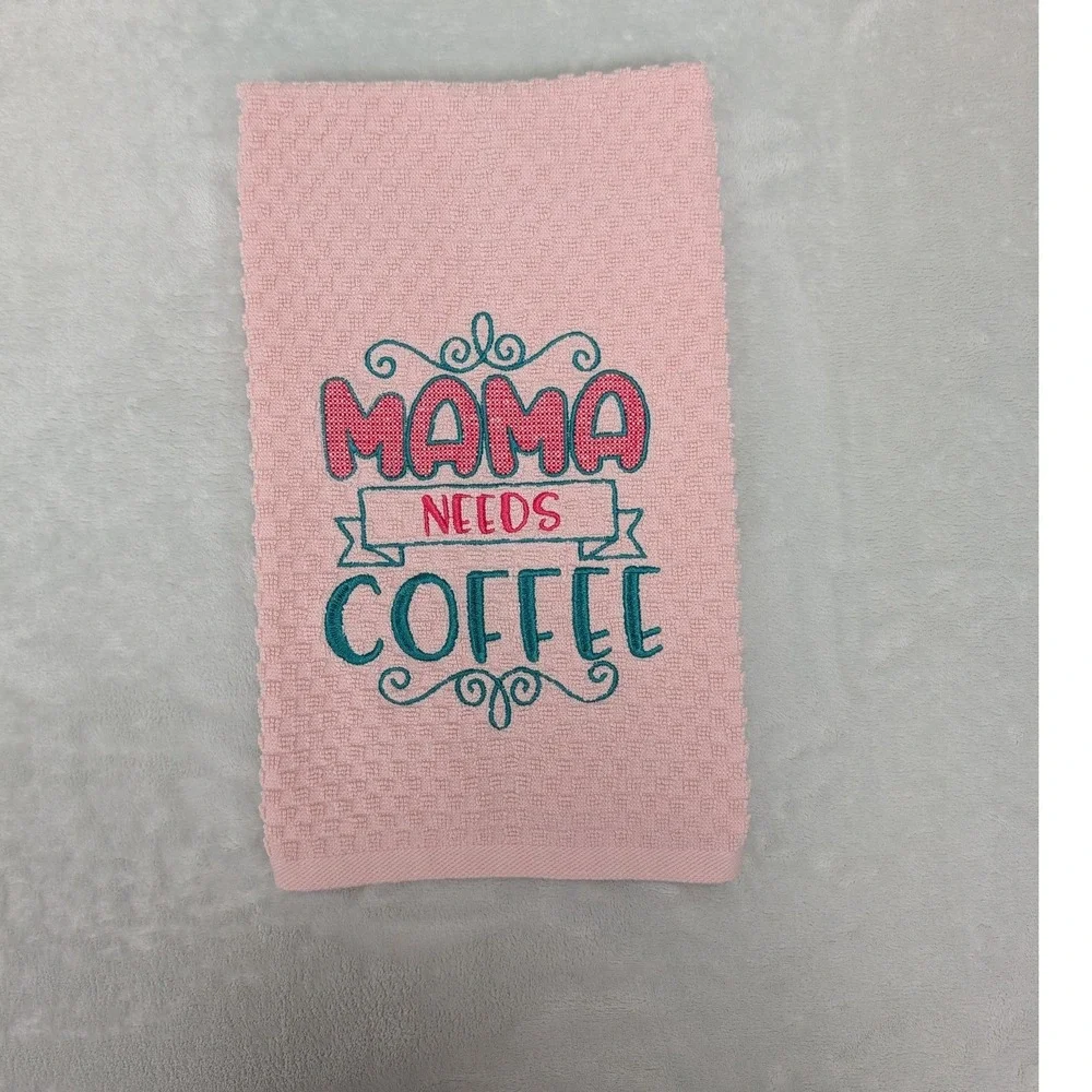 Mama Needs Coffee Kitchen Bath Towel Great Gift Idea!